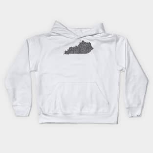 Kentucky Map Kids Hoodie